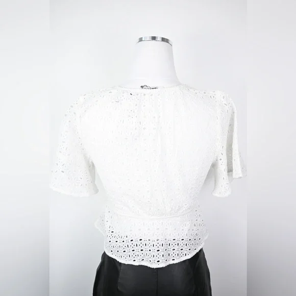 Madewell Front Tie Eyelet Blouse NWT - Picture 10 of 10